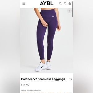 AYBL Balance v2 seamless leggings in Mulberry Purple